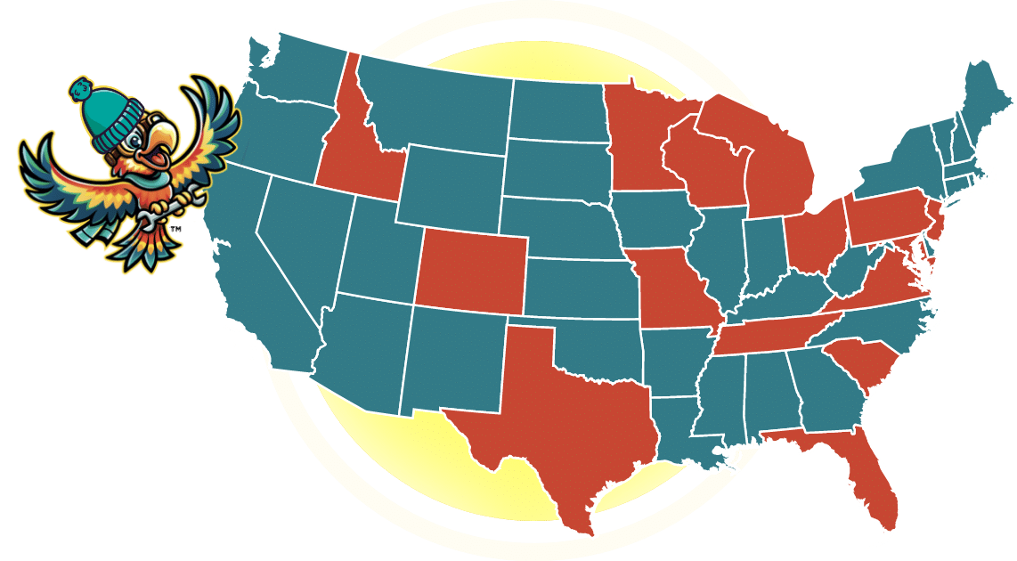 Mascot With States Map